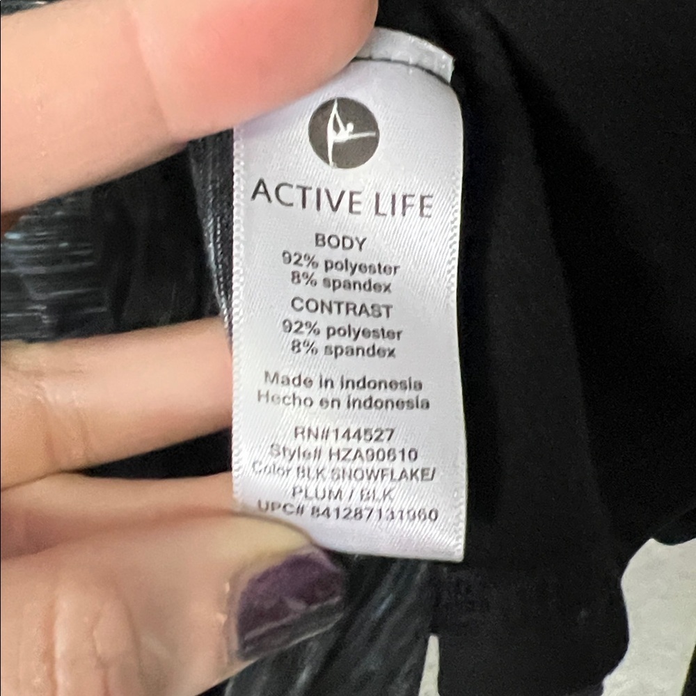 90 Degree by Reflex Active Life Black, Plum & Heather Gray Long Sleeve 1/4 Zip - Picture 14 of 16